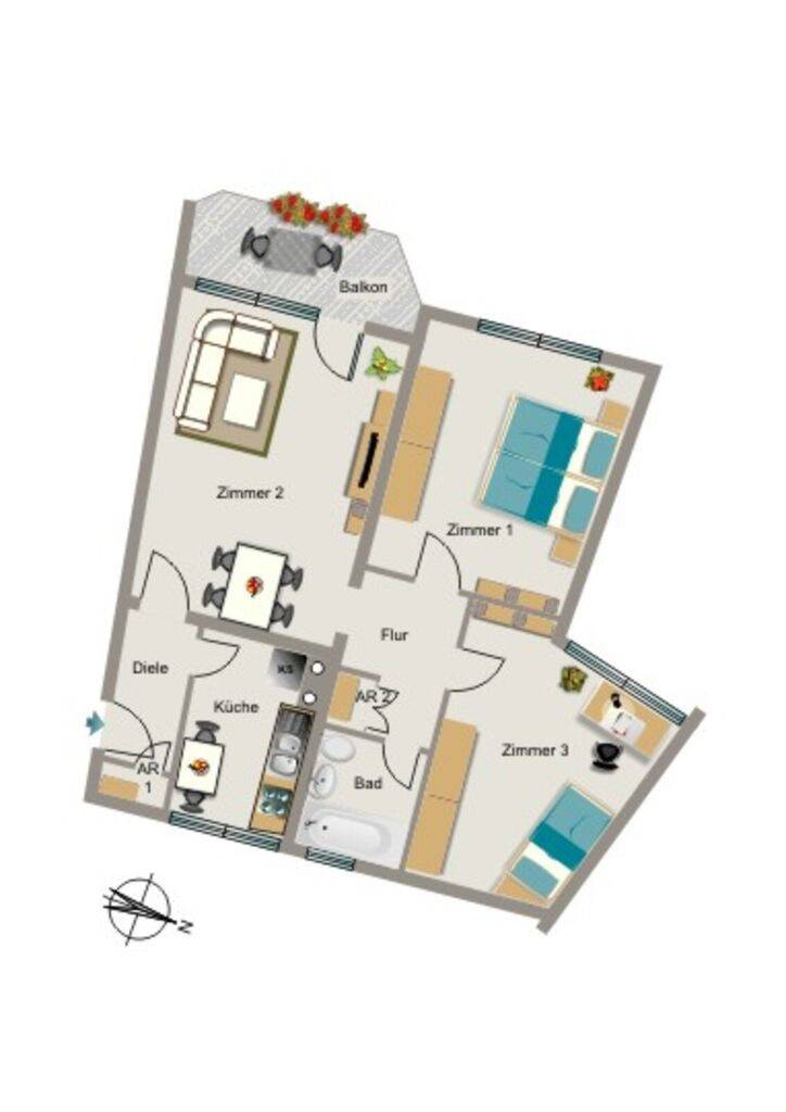 Demnächst frei! 3-Zimmer-Wohnung in Dortmund Alt-Scharnhorst, 44328 Dortmund (Scharnhorst)