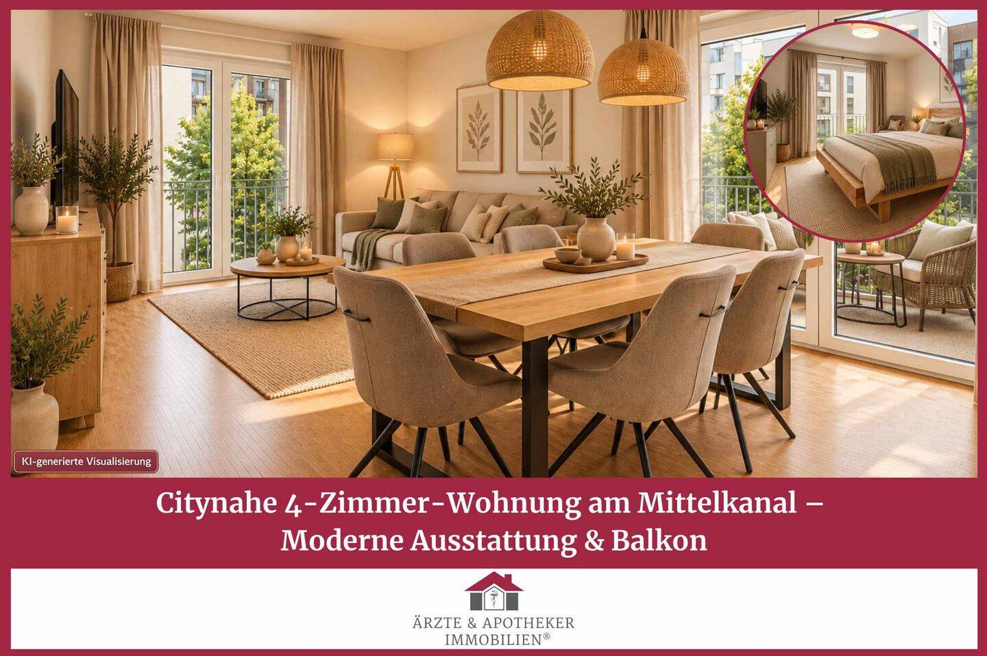 Citynahe 4-Zimmer-Wohnung am Mittelkanal – Moderne Ausstattung & Balkon, 20097 Hamburg (Mitte Hamm Hammerbrook Sankt Georg)