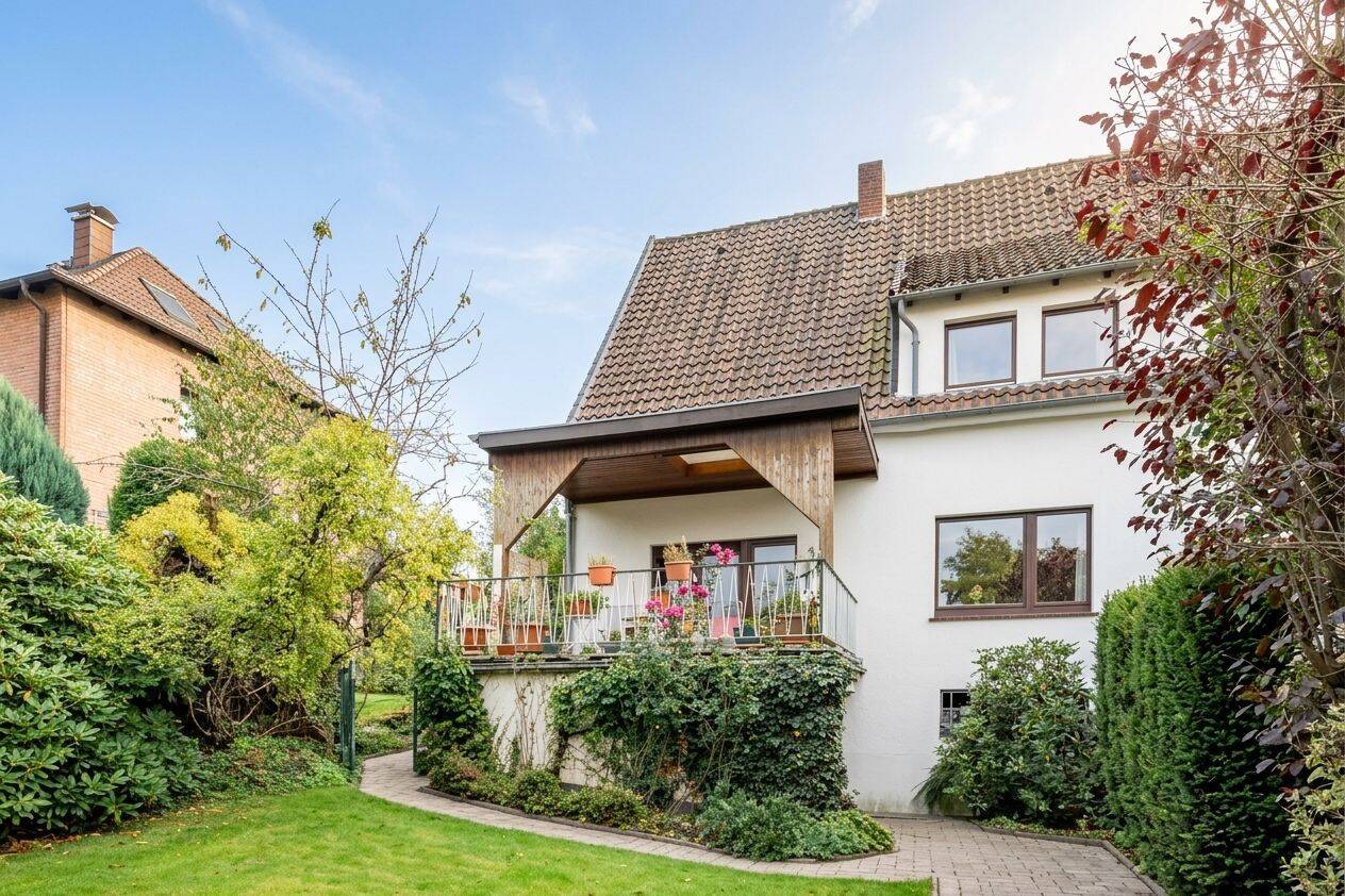 KEINE KÄUFERPROVISION Doppelhaushälfte plus Baugrundstück in bester Südhanglage von Oerlinghausen, 33813 Oerlinghausen