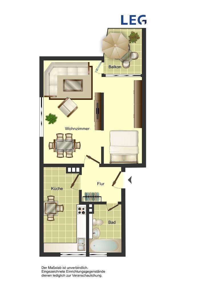2-Zimmer-Wohnung in Köln, 51061 Köln (Mülheim Dünnwald Flittard Höhenhaus Stammheim)