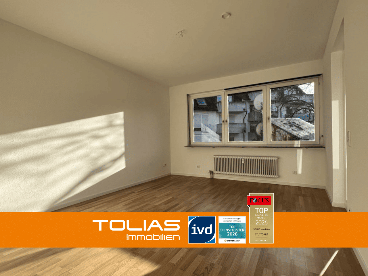 Modernisierte Stadtwohnung in zentraler Lage mit Balkon und Blick ins Grüne, 70469 Stuttgart (Feuerbach Zuffenhausen)