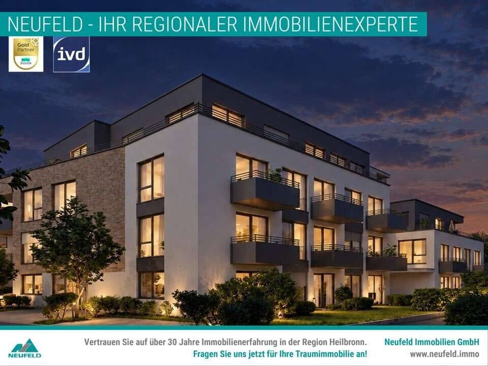 *NEUBAUWOHNUNG* Großzügige 2-Zi. Wohnung mit Balkon zu verkaufen !, 74177 Bad Friedrichshall