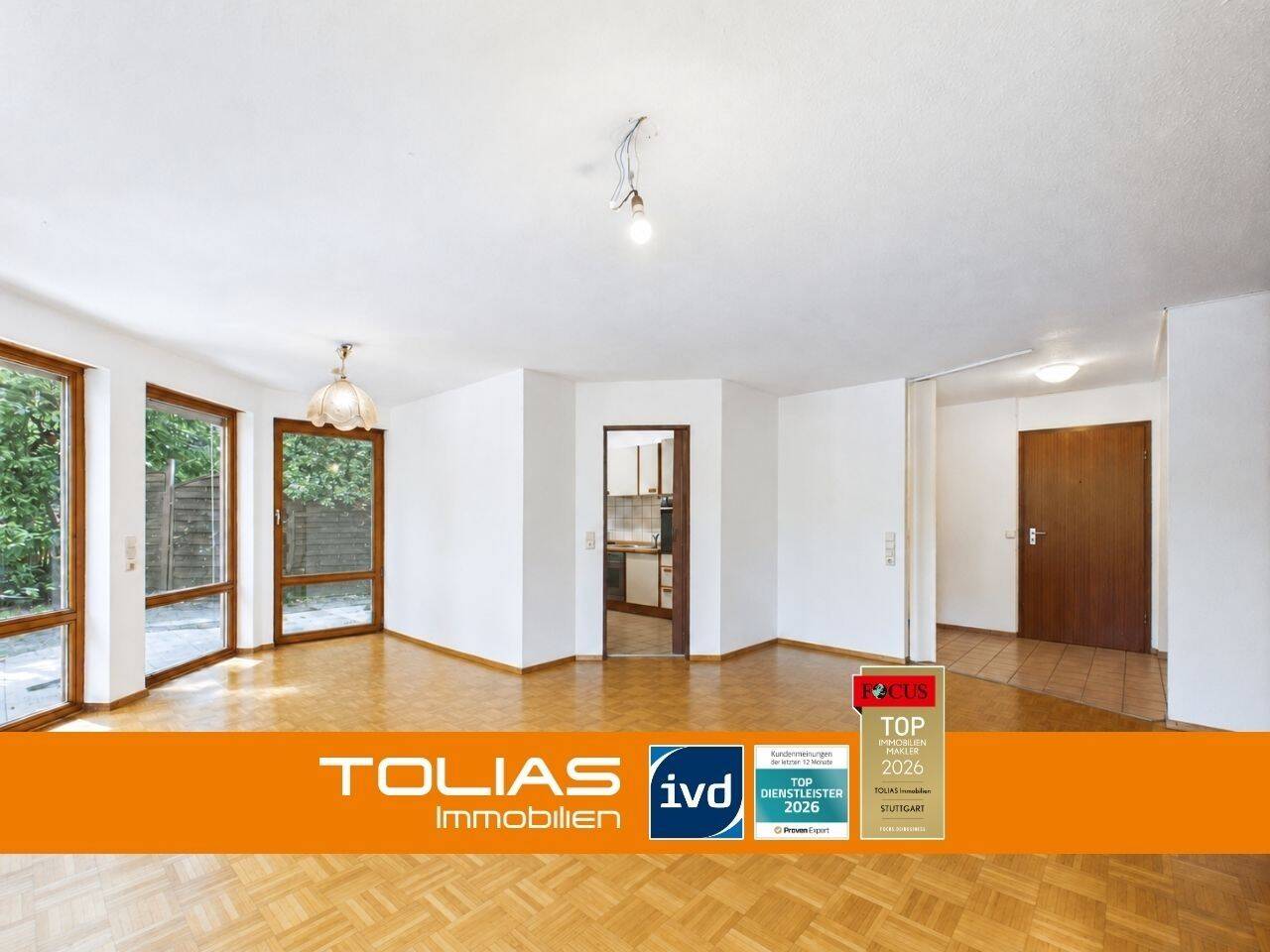 Bezugsfrei am Galgenberg: 3-Zimmer-Wohnung mit Garten & 2 Stellplätzen, 71334 Waiblingen