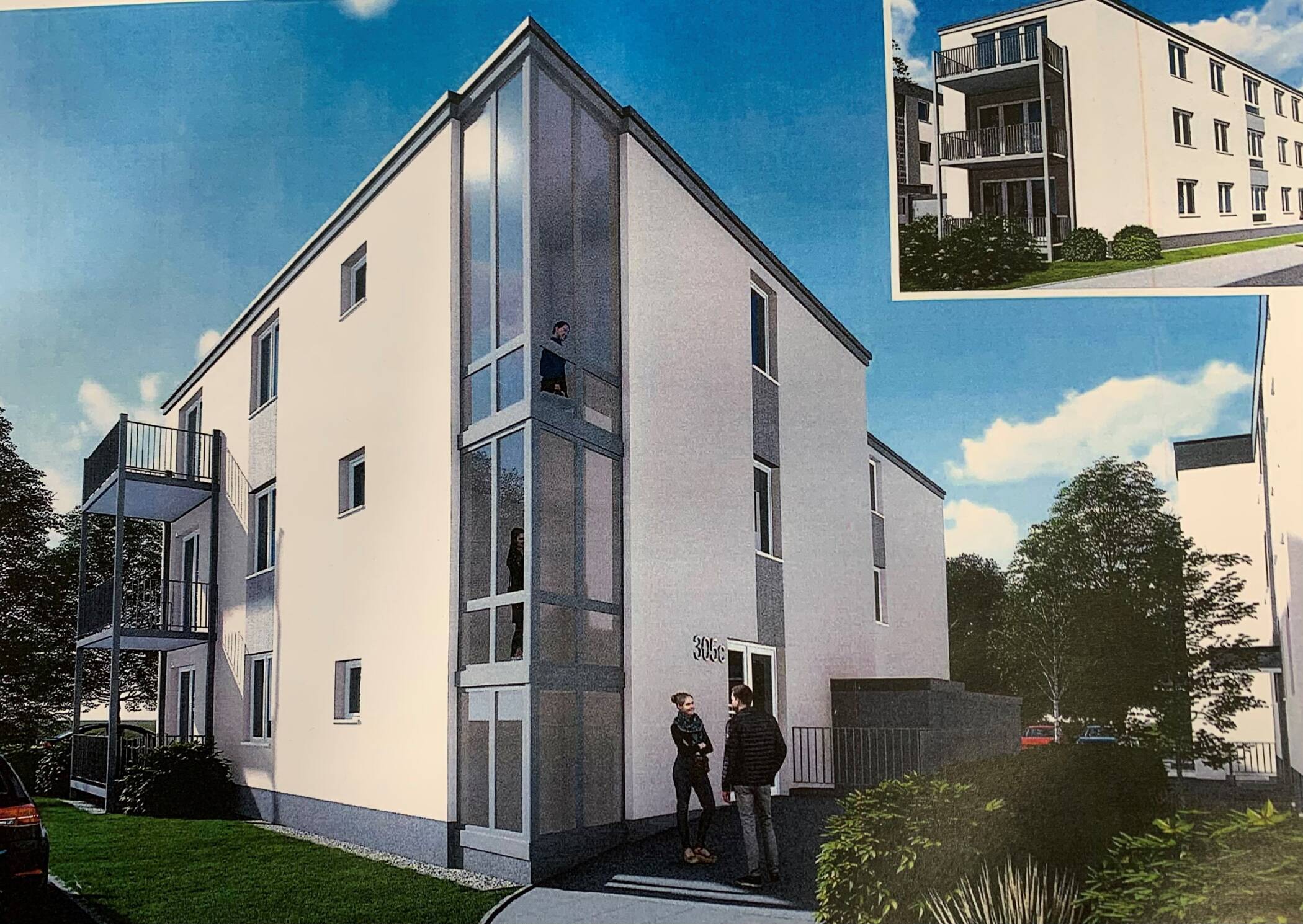 Moderne 2-Zimmer-Neubauwohnung mit großem Balkon und Stellplatz in Neumünster-Tungendorf, 24536 Neumünster (Brachenfeld Einfeld Tungendorf)