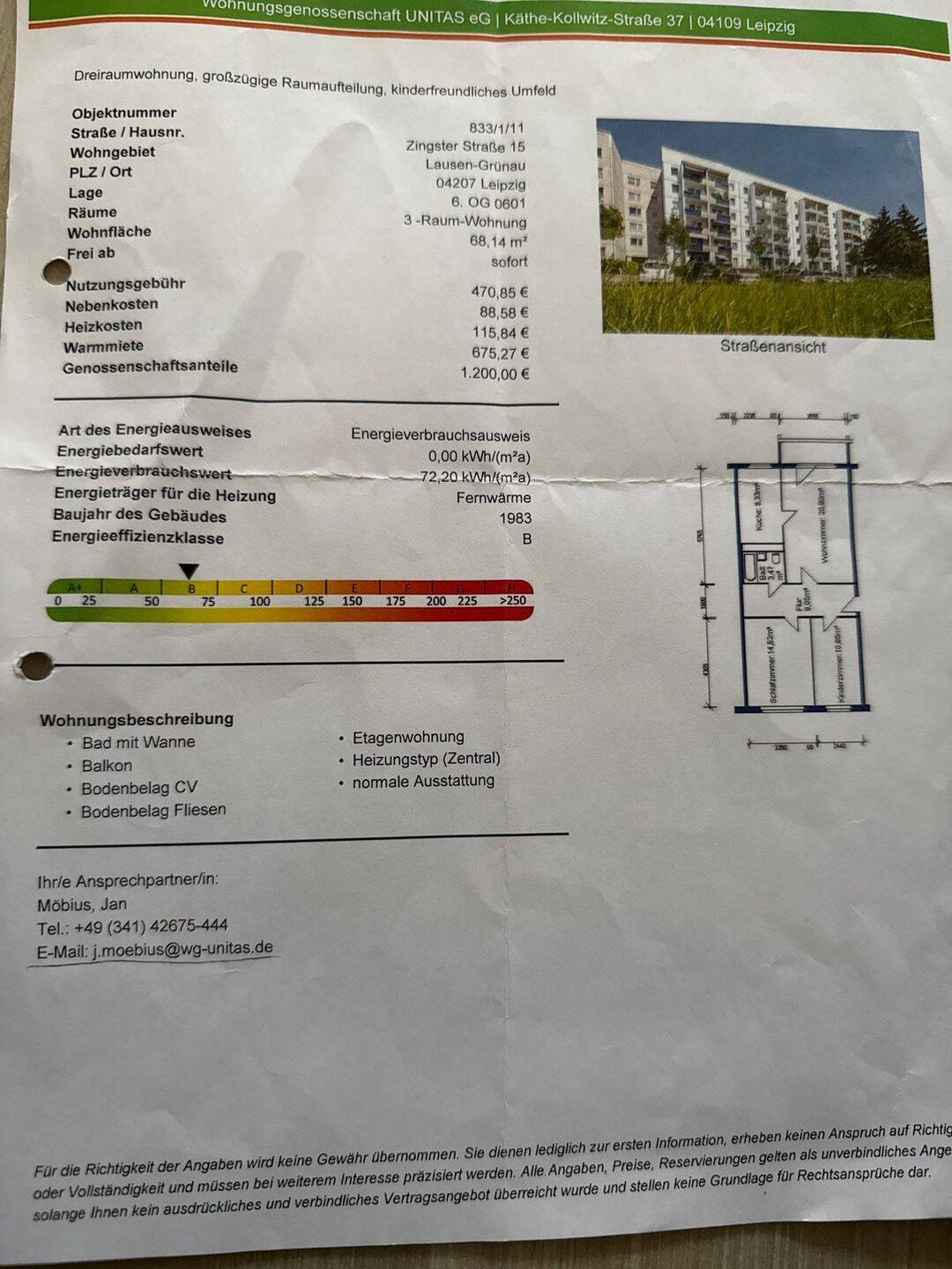 Neue Nachmieter, 4207 Leipzig (Großzschocher Grünau-Siedlung Kleinzschocher Lausen-Grünau)