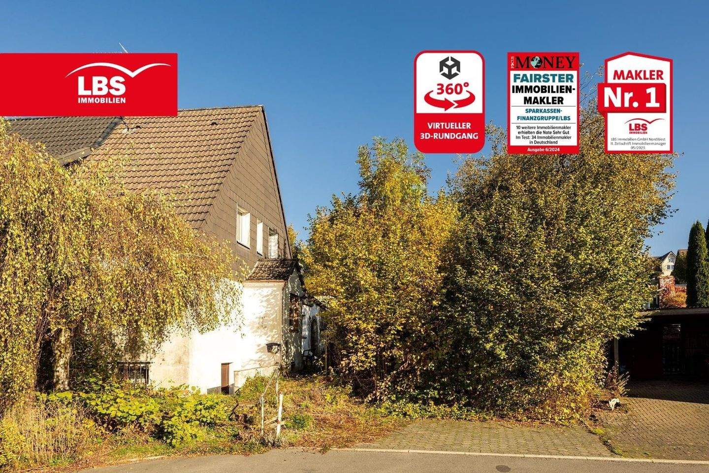 Alte Doppelhaushälfte in guter Lage, auf Großem Süd-Grundstück, 58507 Lüdenscheid