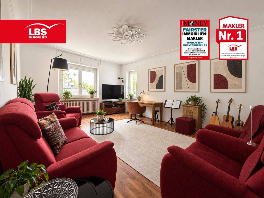 Lichtdurchflutete Wohnung mit großzügigem Balkon, 42651 Solingen (Gräfrath Solingen-Mitte)