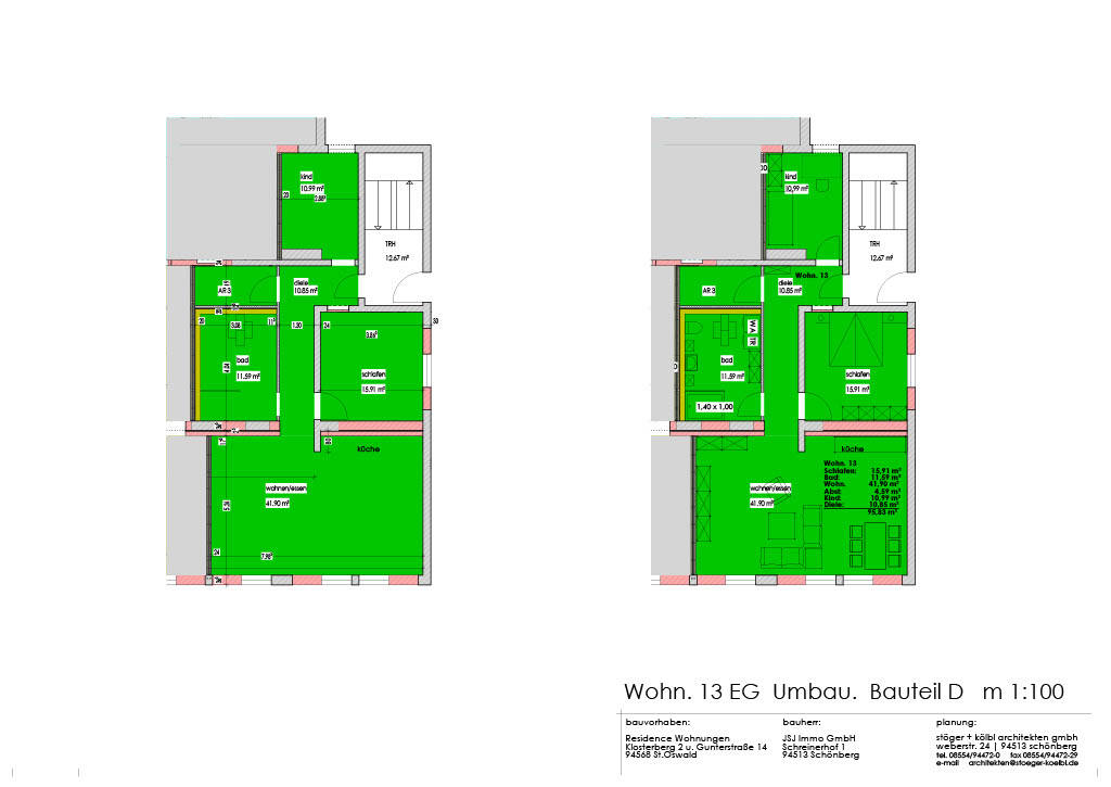 Großzügige 3-Zimmer-Wohnung im Erdgeschoss – Erstbezug nach Renovierung (Whg. 13), 94568 Sankt Oswald-Riedlhütte