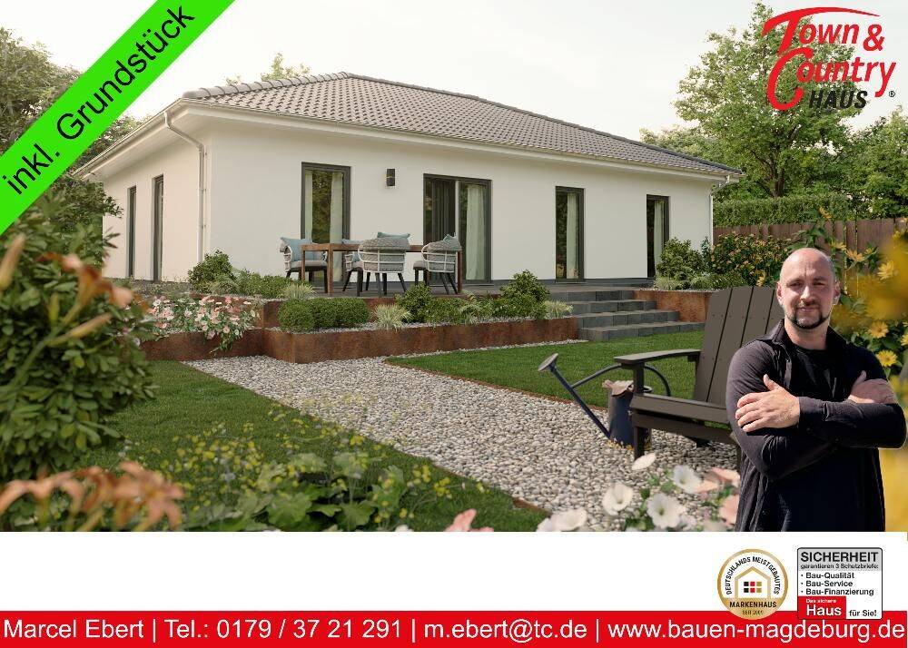 Bungalow 110 mit Town&Country in Niegripp – Hausbau mit Blick auf den See, 39291 Möckern