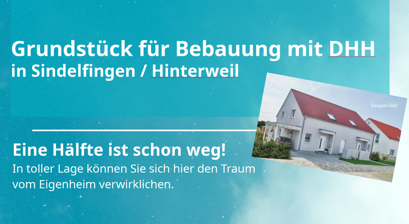 Perfektes Grundstück für DHH in Sindelfingen, 71067 Sindelfingen