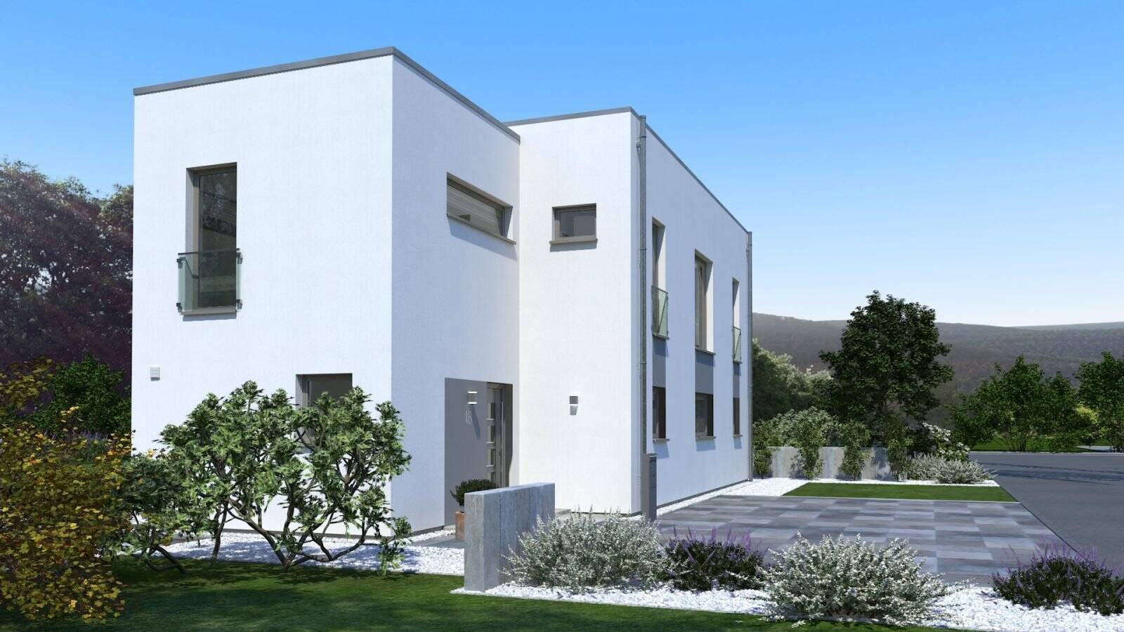 Morgens mit Weitblick frühstücken, abends an der Ruhr entspannen: Geradliniges OKAL Bauhaus 01 auf 556 m² sonnigem Traumgrundstück in Dortmund-Süd, 58239 Schwerte