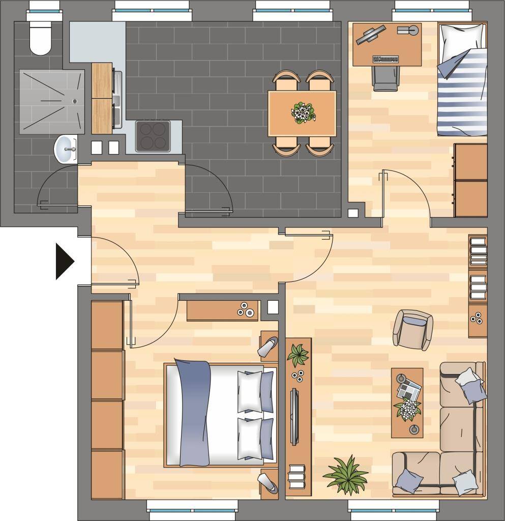 Renovierte 3-Zimmer-Wohnung in Hochparterre in Wilhelmshaven City!, 26389 Wilhelmshaven