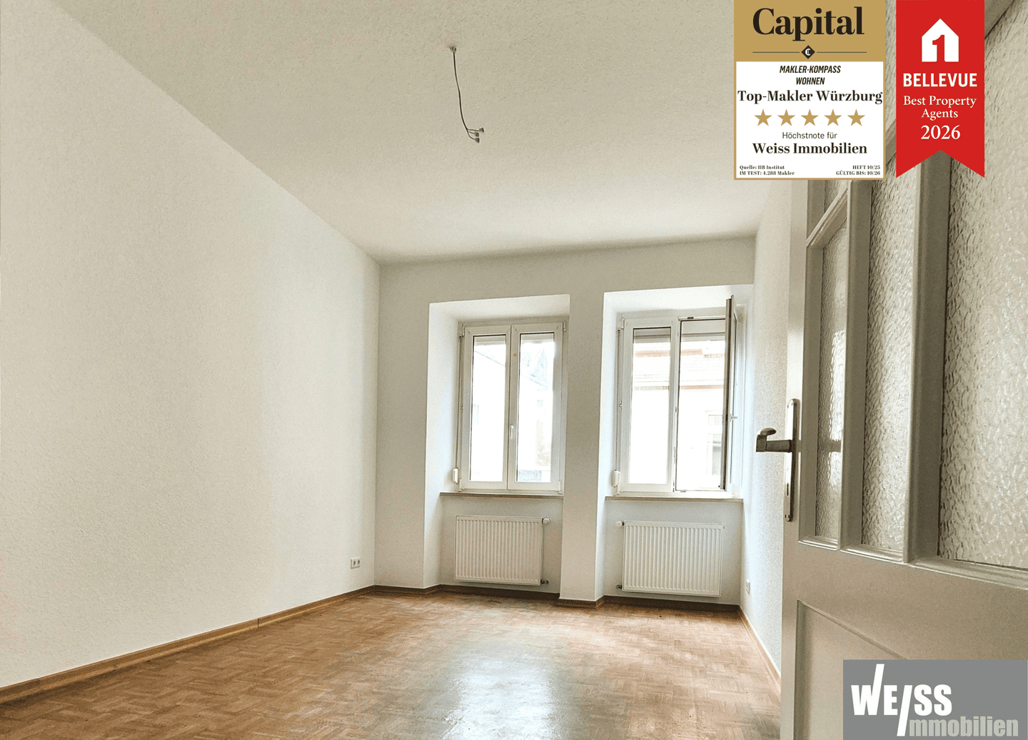 Ruhige, zentral gelegene 4-Zimmmerwhg., Hochparterre -ohne Balkon-, 97072 Würzburg (Altstadt Sanderau)
