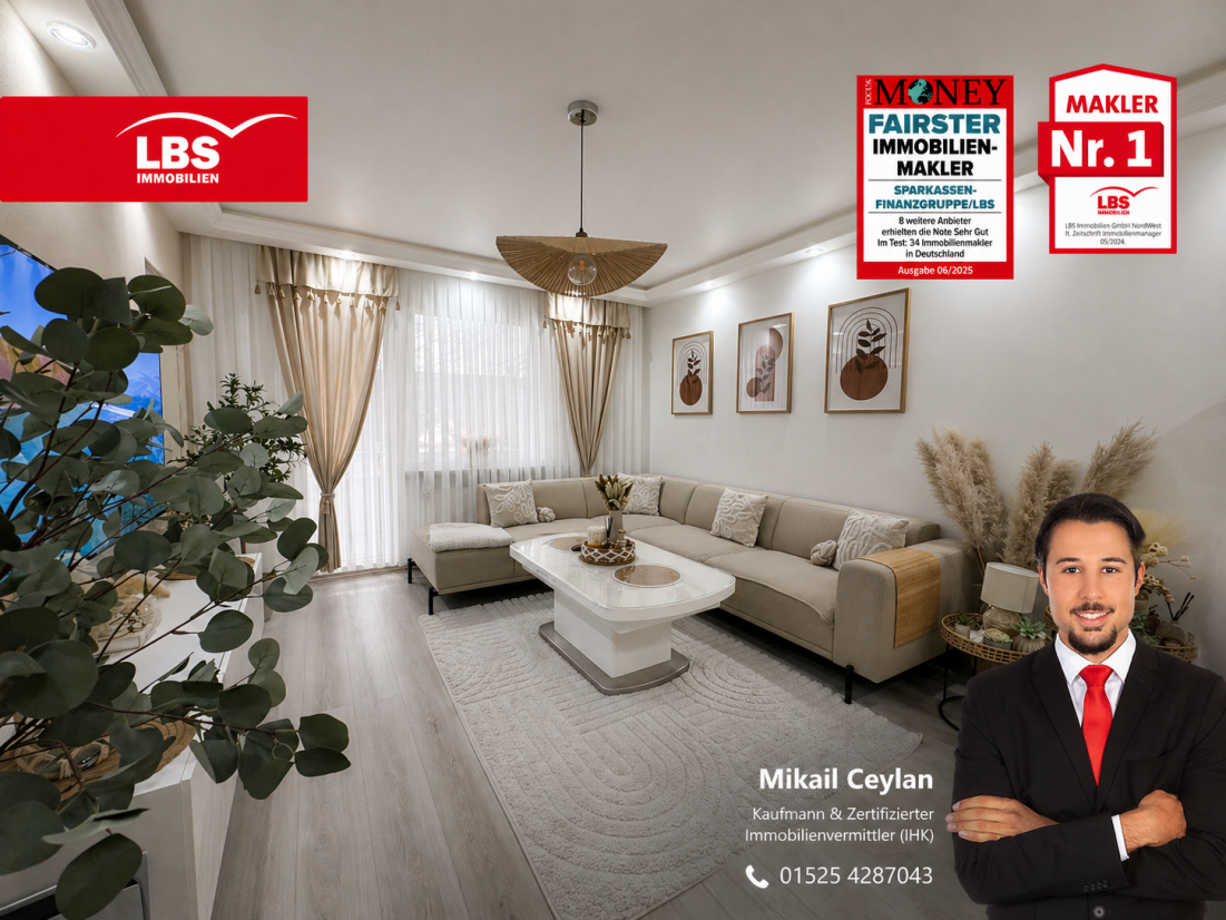 3-Zimmer-Wohnung mit Balkon, Gartenanteil & Stellplatz in Solingen, 42719 Solingen (Gräfrath Merscheid Solingen-Mitte Wald)