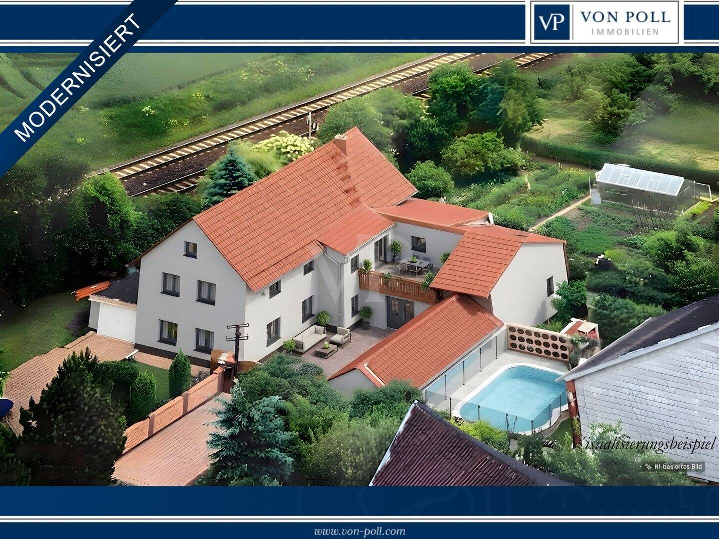 Großzügiges Landhaus mit modernisiertem Ambiente, weitläufigem Garten und Pool, 99752 Bleicherode