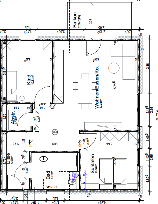 Neubau/Erstbezug – Großzügige Wohnung mit Balkon, Personenaufzug und Stellplatz, 76694 Forst