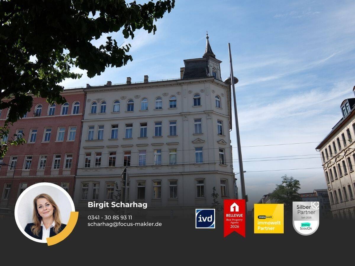 Schleußig I schöne 2-Zimmer-Wohnung mit Tageslichtbad, 4229 Leipzig (Kleinzschocher Plagwitz Schleußig)