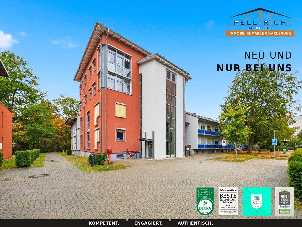 SENIORENWOHNEN: Helle 2-Zimmer-Wohnung mit Aufzug & neuer Einbauküche in der Oststadt zur Miete, 76131 Karlsruhe