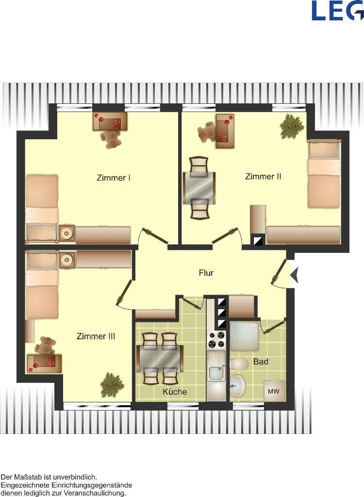 Ab 01.11. frei! 3-Zimmer-Wohnung in Düsseldorf Bilk, 40223 Düsseldorf (Bilk Flehe Unterbilk)