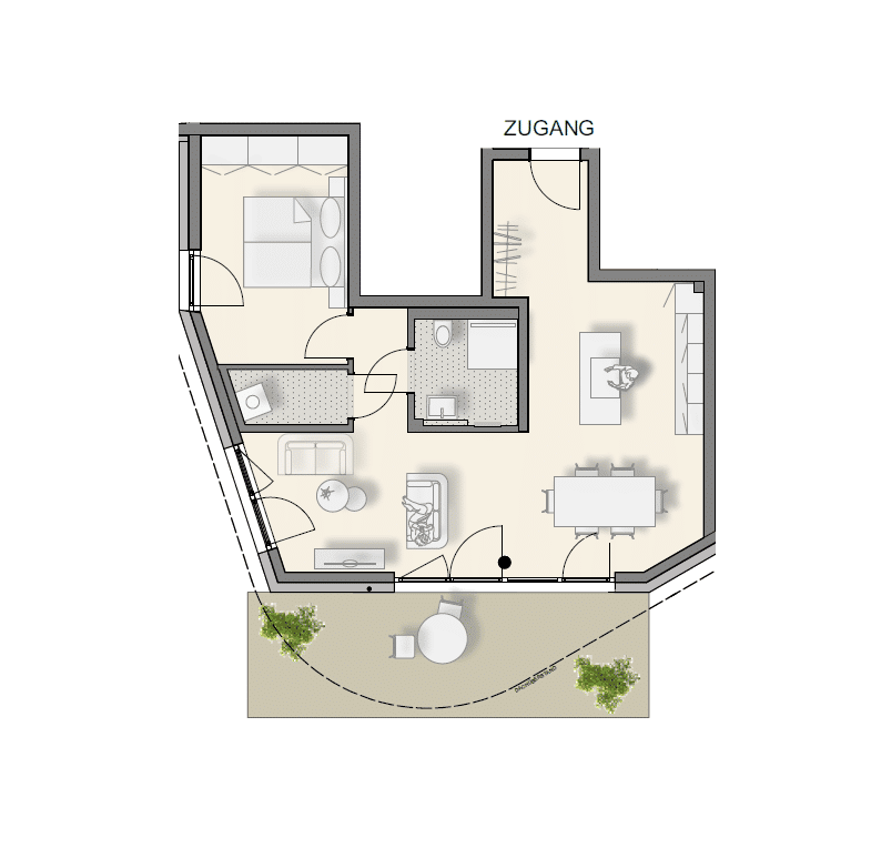 2-Zi. Erdgeschoss Wohnung | Neubautraum – 4living Weinsberg, 74189 Weinsberg