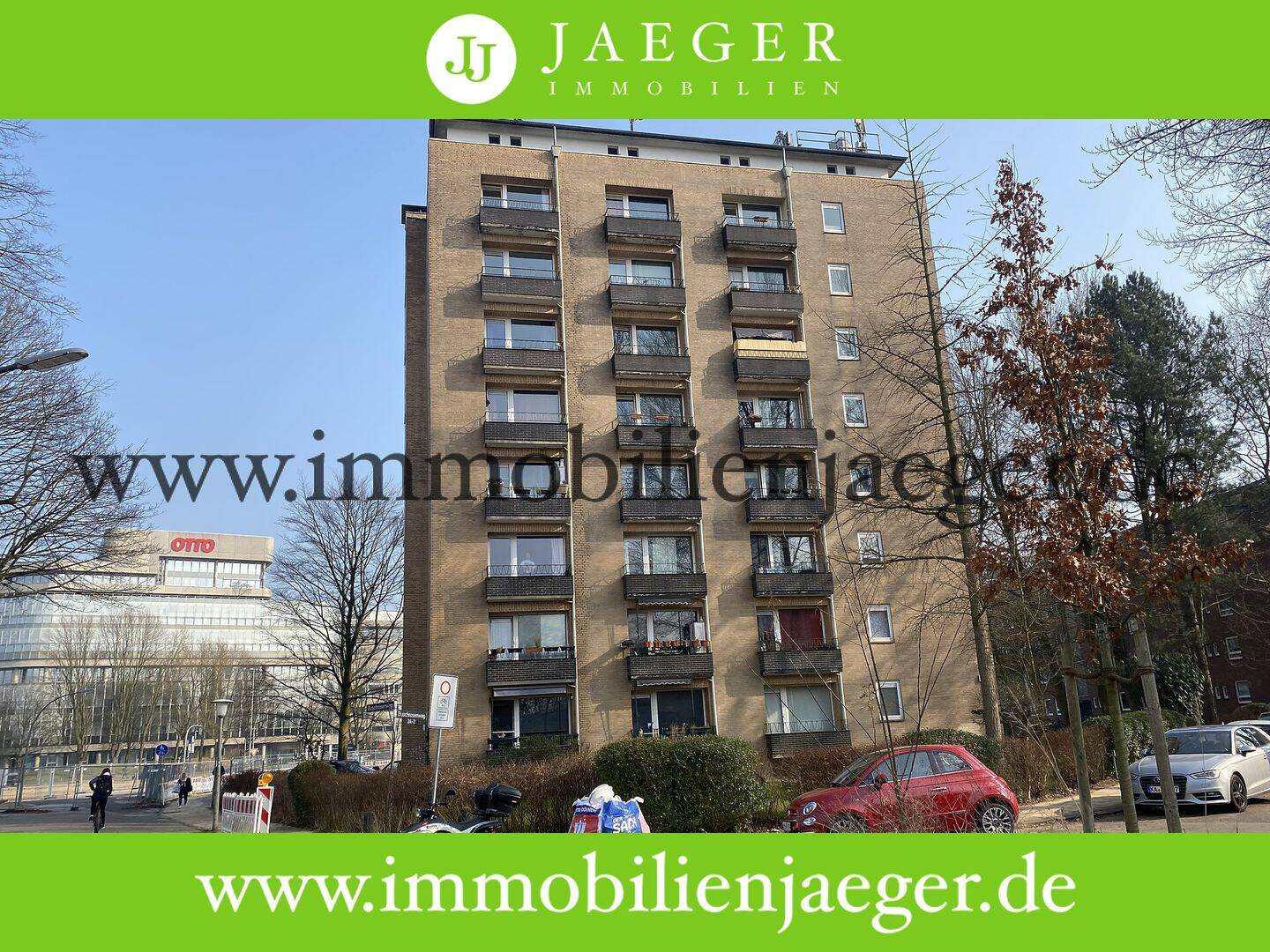Bramfeld Nähe OTTO-Zentrale  – gepflegtes 1-Zimmer-Studio mit Balkon – Duschbad – Aufzug – Westseite, 22177 Hamburg (Wandsbek Bramfeld Steilshoop)