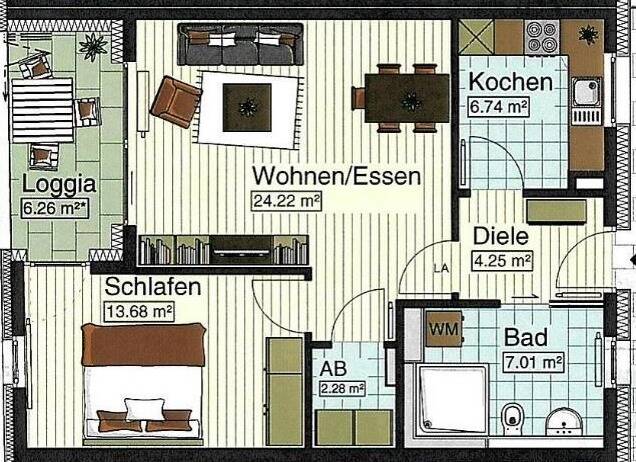 2-Zimmerwohnung in Neu-Ulm zu vermieten, 89231 Neu-Ulm