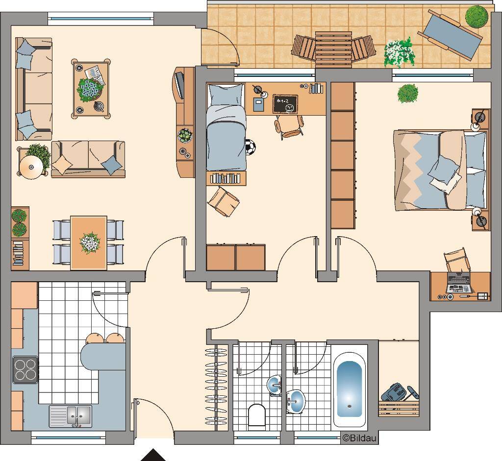 3 Räume, ich glaub, ich träume, mit Aufzug und Balkon frei, 42899 Remscheid (Lennep Lüttringhausen)