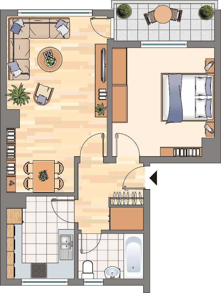 2 Zimmerwohnung in Dortmund Wickede!!!, 44319 Dortmund (Asseln Husen Kurl Neuasseln Wickede)