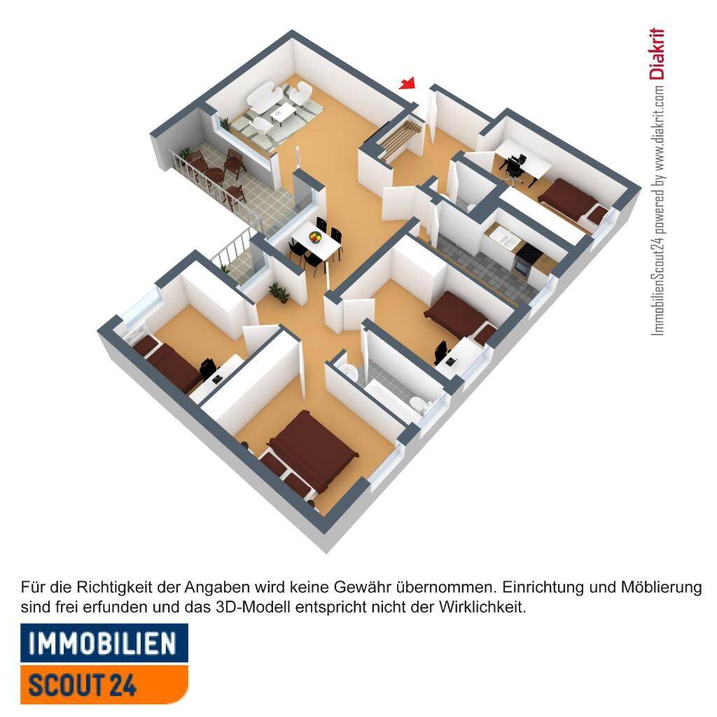 5-Zimmer-Wohnung in Solingen Mitte, 42651 Solingen (Gräfrath Solingen-Mitte)