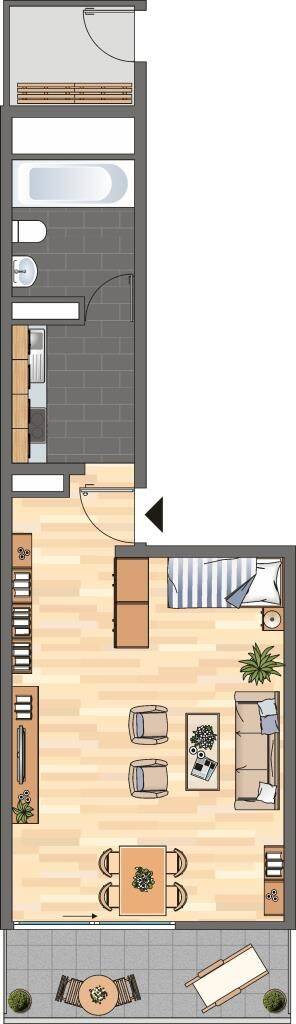 Demnächst frei! 1-Zimmer-Wohnung in Ludwigshafen am Rhein, 67061 Ludwigshafen am Rhein (Mitte Süd)