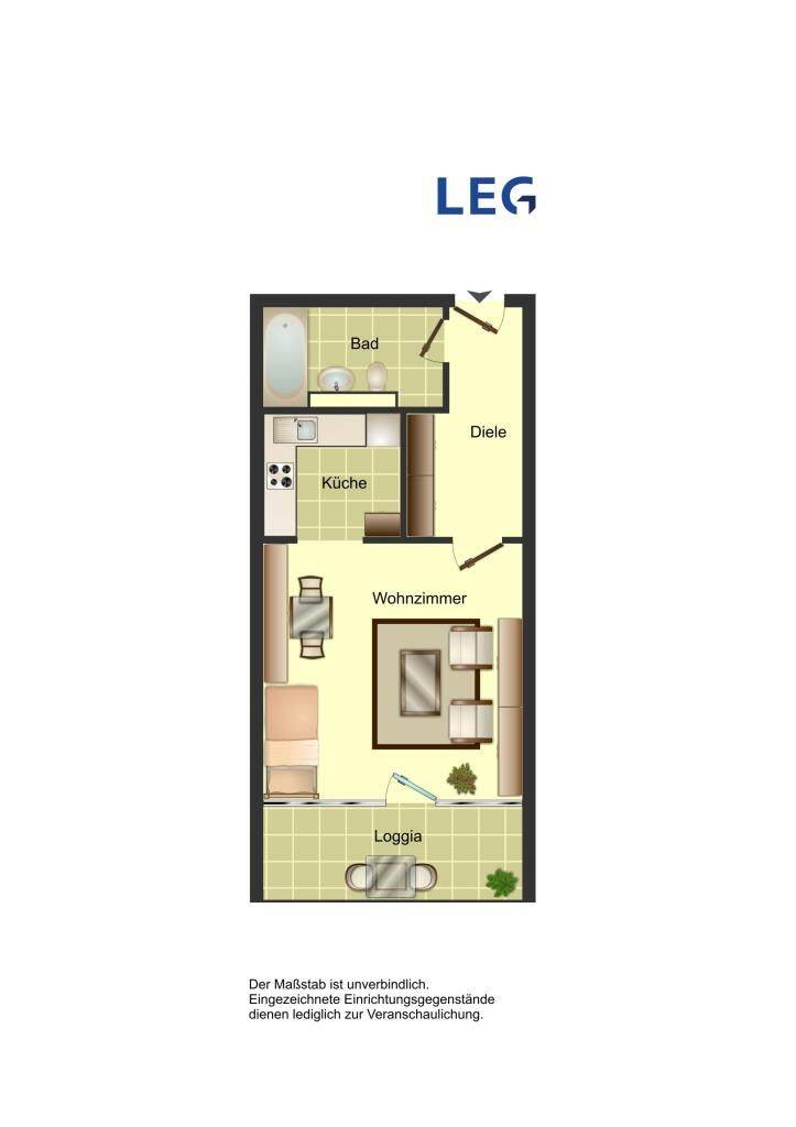1-Zimmer-Wohnung in Köln Ostheim, 51107 Köln (Kalk)
