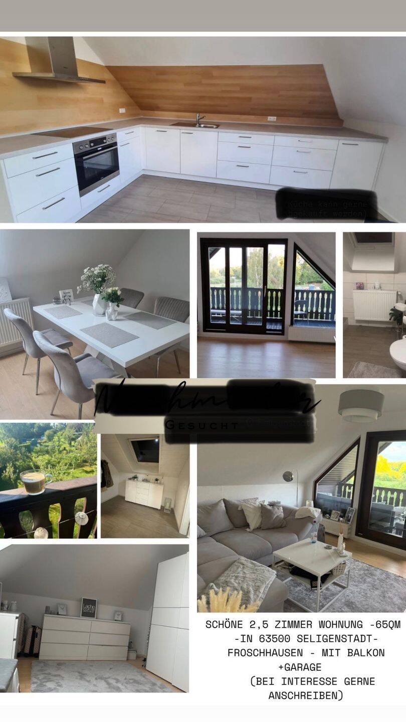 2,5 Zimmer mit Balkon in Froschhausen, 63500 Seligenstadt