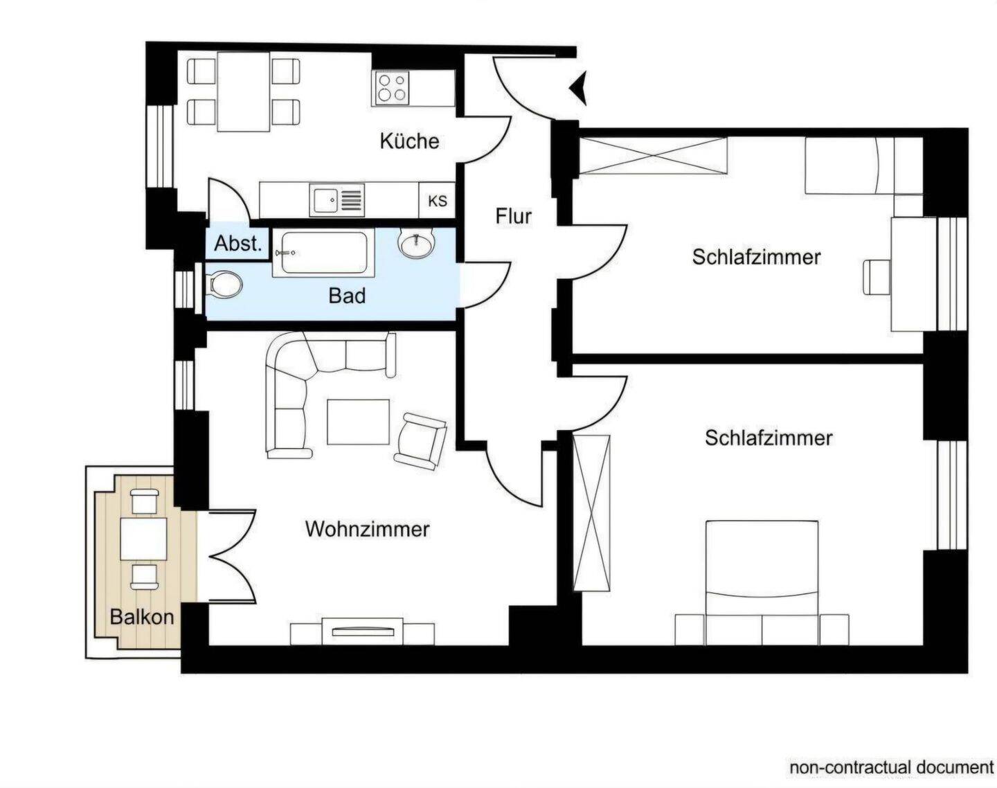 Helle 3-Zimmer-Wohnung mit Balkon und moderner Einbauküche in Berlin-Johannisthal – ab sofort, 12487 Berlin (Treptow-Köpenick)
