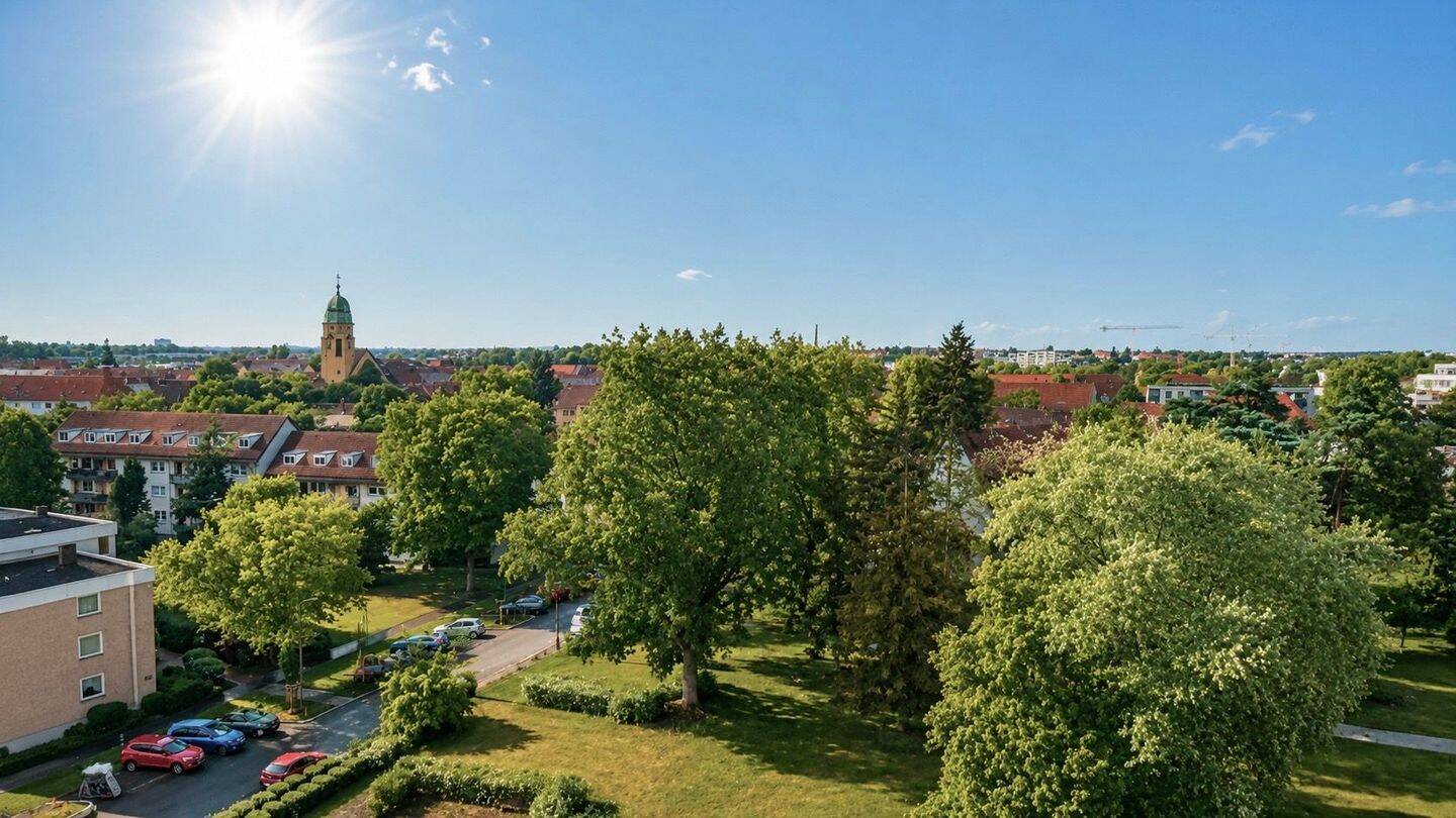 N-Bauernfeind ! Moderne, sehr helle 3 ZW, 86 m² Einbauküche, Balkon mit Fernsicht, 8.OG mit Aufzug, 90471 Nürnberg (Dutzendteich Langwasser Neuselsbrunn Stadion Zollhaus)