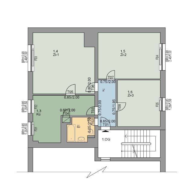 Schöne 3-Zimmerwohnung in Fritzlar, Scharnhorststraße 3, 1. OG rechts, 34560 Fritzlar