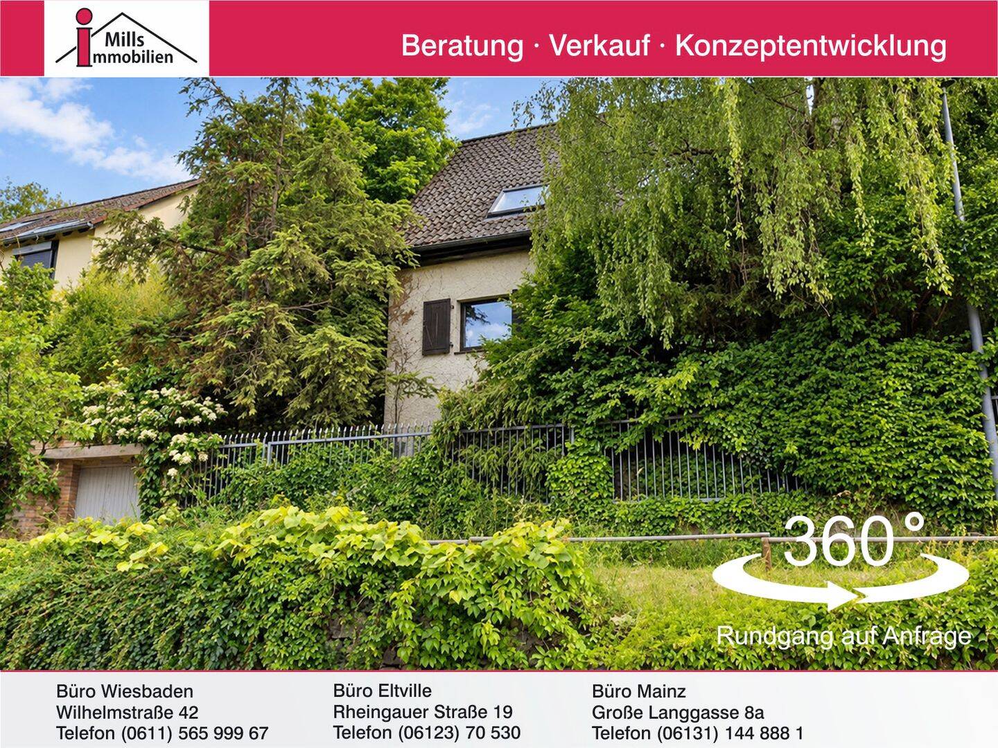Freistehendes Einfamilienhaus mit großem Garten in naturnaher Lage, 65399 Kiedrich