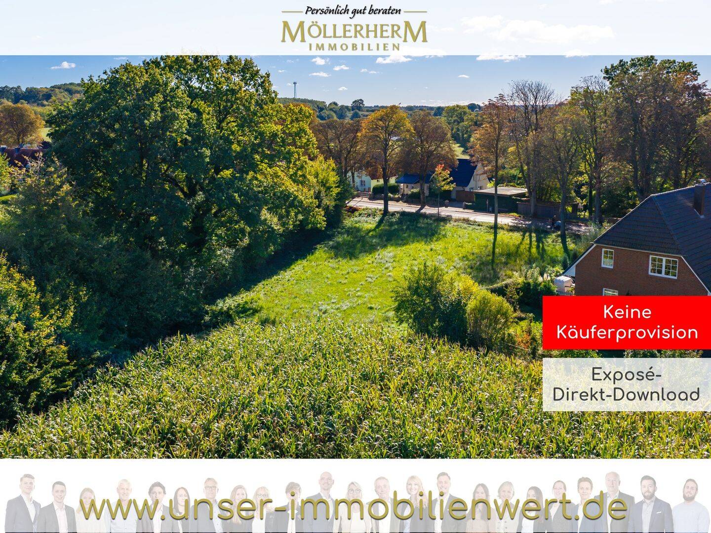 Hier riecht man die Ostsee – Baulücke am Feldrand in Scharbeutz-Gleschendorf, 23684 Scharbeutz
