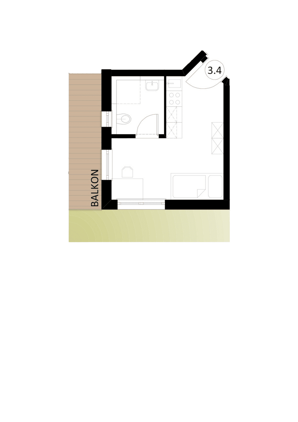 Neubau. Dachgeschoss. Terrasse. Kompakt. Komplett eingerichtet. Alle Nebenkosten inklusive., 88046 Friedrichshafen