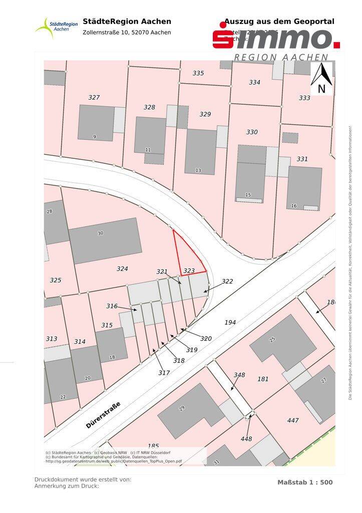 Broichweiden! Kleines Baugrundstück für eine Garage oder einen Wohnwagenstellplatz, 52146 Würselen