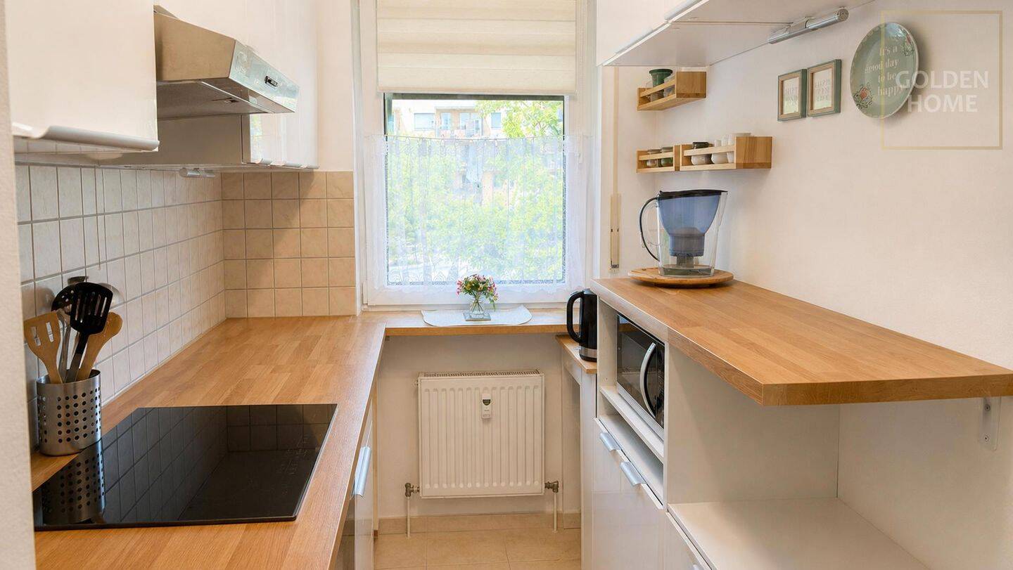 Zentral & ruhig – 2-Zimmer-Wohnung mit Balkon, Einbauküche & Tiefgaragenstellplatz, 90459 Nürnberg