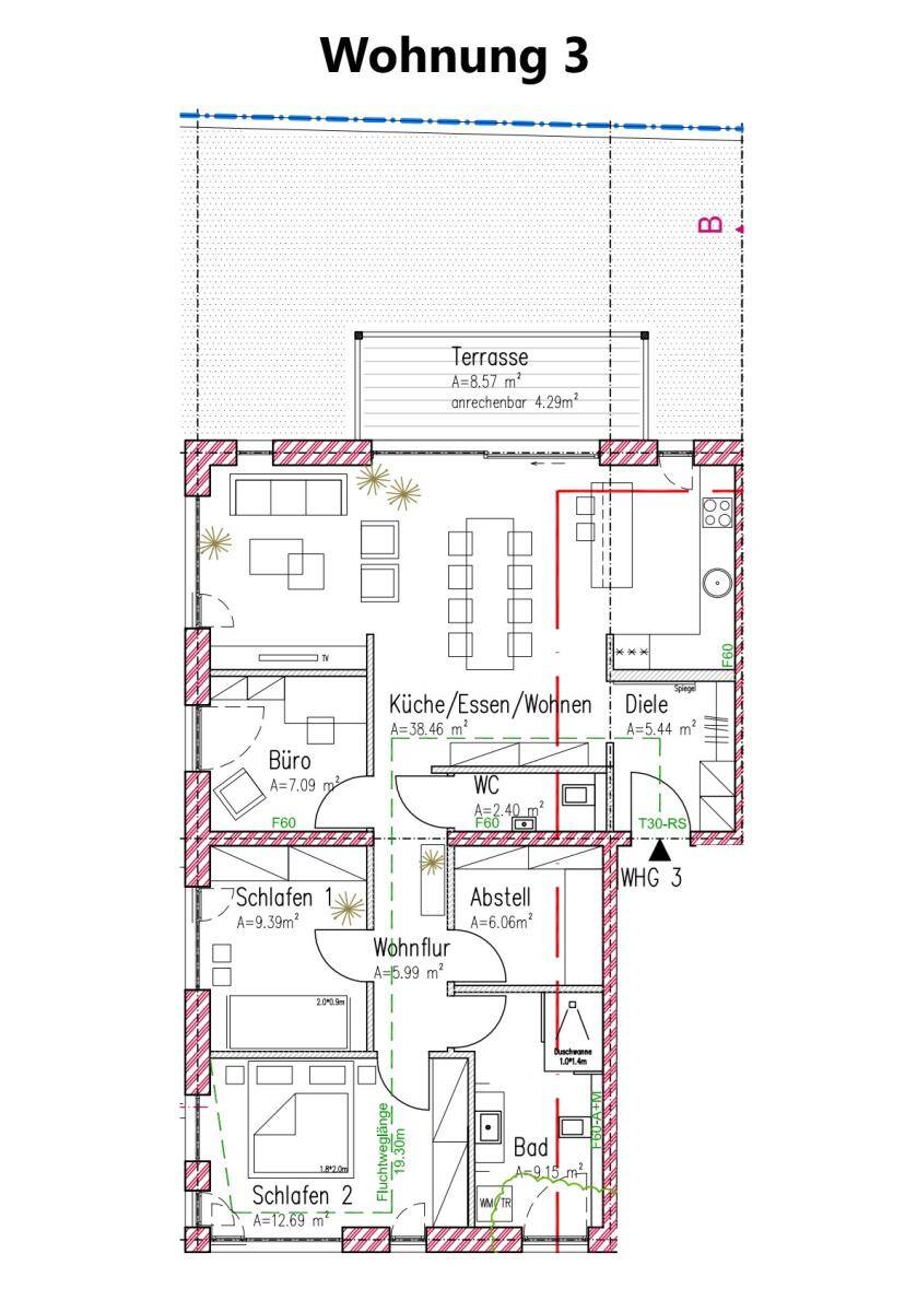 Altersgerechtes Wohnen im KFW 40 Energiesparhaus Nähe Porta Nigra – an den Krankenhäusern, 54292 Trier (Eitelsbach Ruwer Trier-Nord)