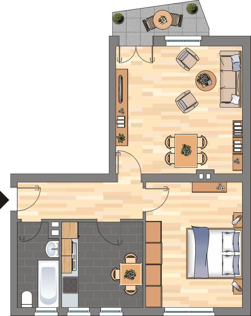 Demnächst frei! 2-Zimmer-Wohnung in Düsseldorf Rath, 40468 Düsseldorf (Derendorf Golzheim Lichtenbroich Stockum Unterrath)