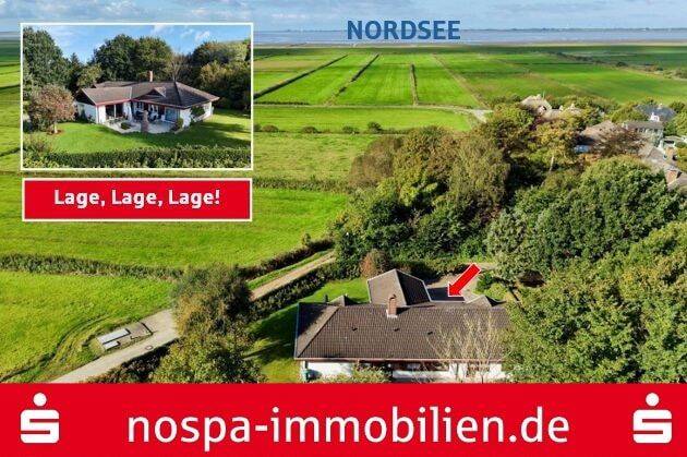 Bungalow mit TOP-Energiewert (A) in Premiumlage mit unverbautem Blick bis zum Außendeich!, 25813 Husum