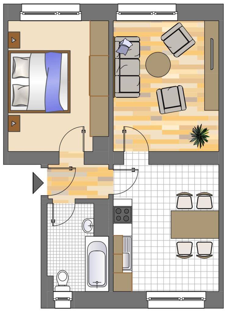 Demnächst frei! 2-Zimmer-Wohnung in Dortmund Körne (WBS erforderlich), 44143 Dortmund (Brackel Körne Mitte Schüren Wambel)