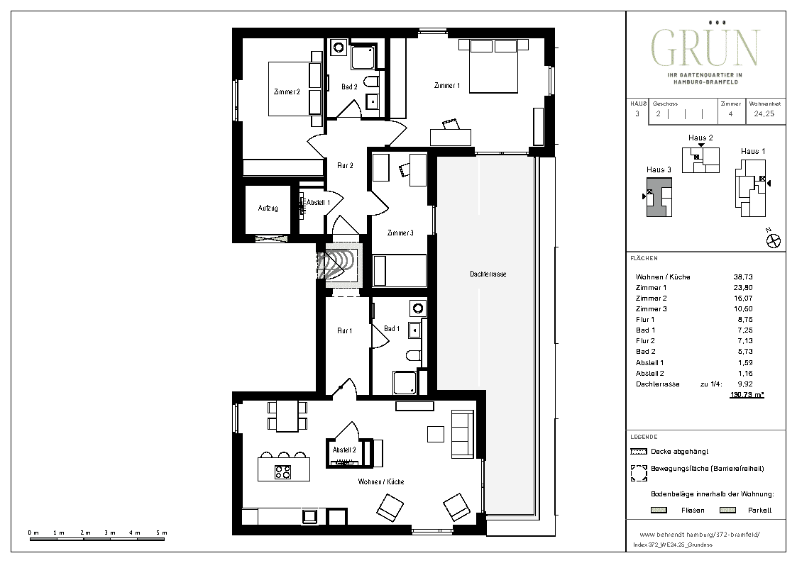 Ein Penthouse. Ein Statement. 130 m² Wohnkultur über den Dächern Bramfelds., 22175 Hamburg (Wandsbek Bramfeld)