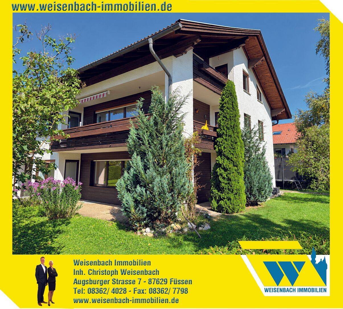 Modernisierte Erdgeschosswohnung mit schönem Bergblick in begehrter und sonniger Wohnlage, 87645 Schwangau