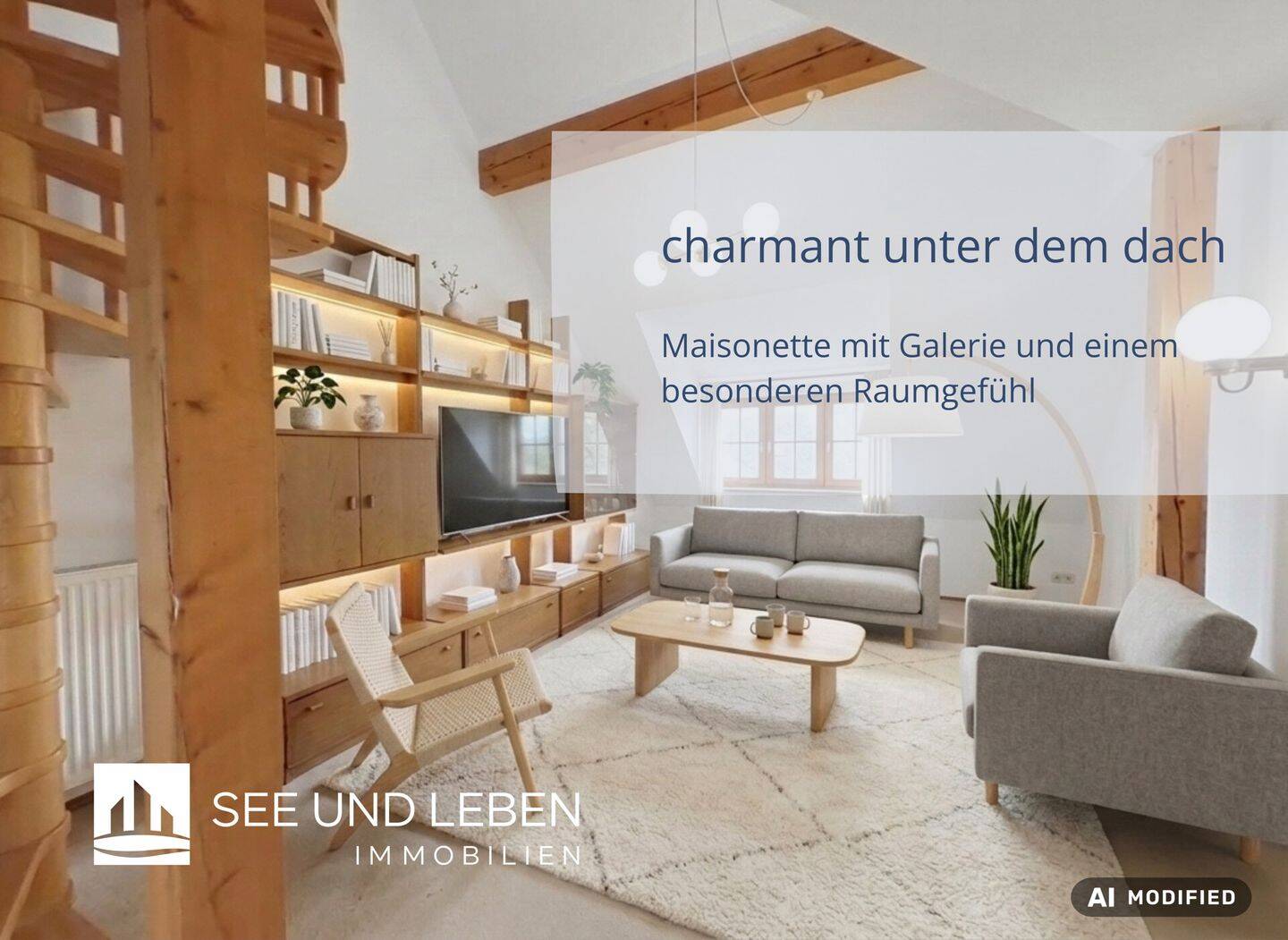 Wohnen auf drei Ebenen – charmante Maisonette mit Galerie im Wohnpark Aachhof, 88682 Salem