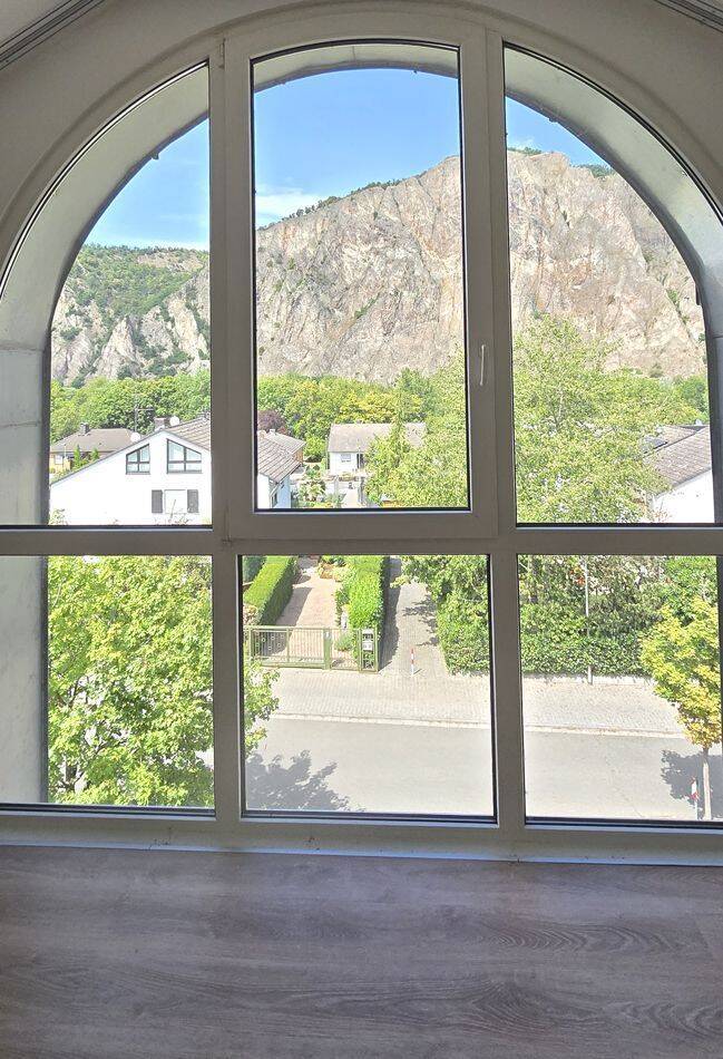! Neuer Preis ! Sensationeller Rotenfels-Panorama-Blick, – 3 Zi.-Maisonette + TG-Platz für Wohnmobil in Bad Münster a. St./Ebernb. !, 55583 Bad Kreuznach