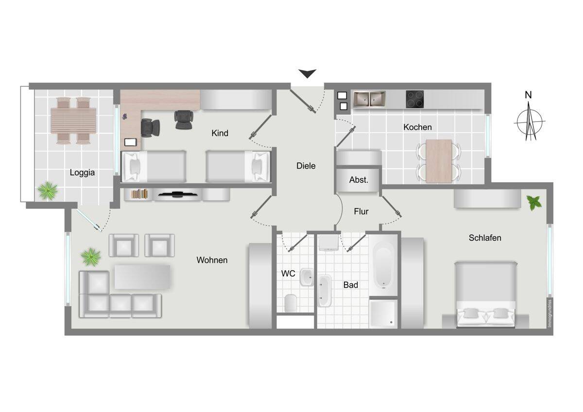 ***Ankommen. Aufwachsen. Wohlfühlen.
Ihr neues Zuhause mit Westloggia und geschütztem Innenhof.***, 86343 Königsbrunn