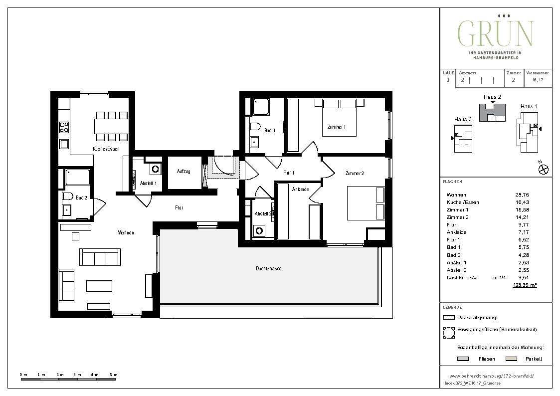 Ein Penthouse. Ein Statement. 123 m² Wohnkultur über den Dächern Bramfelds., 22175 Hamburg (Wandsbek Bramfeld)